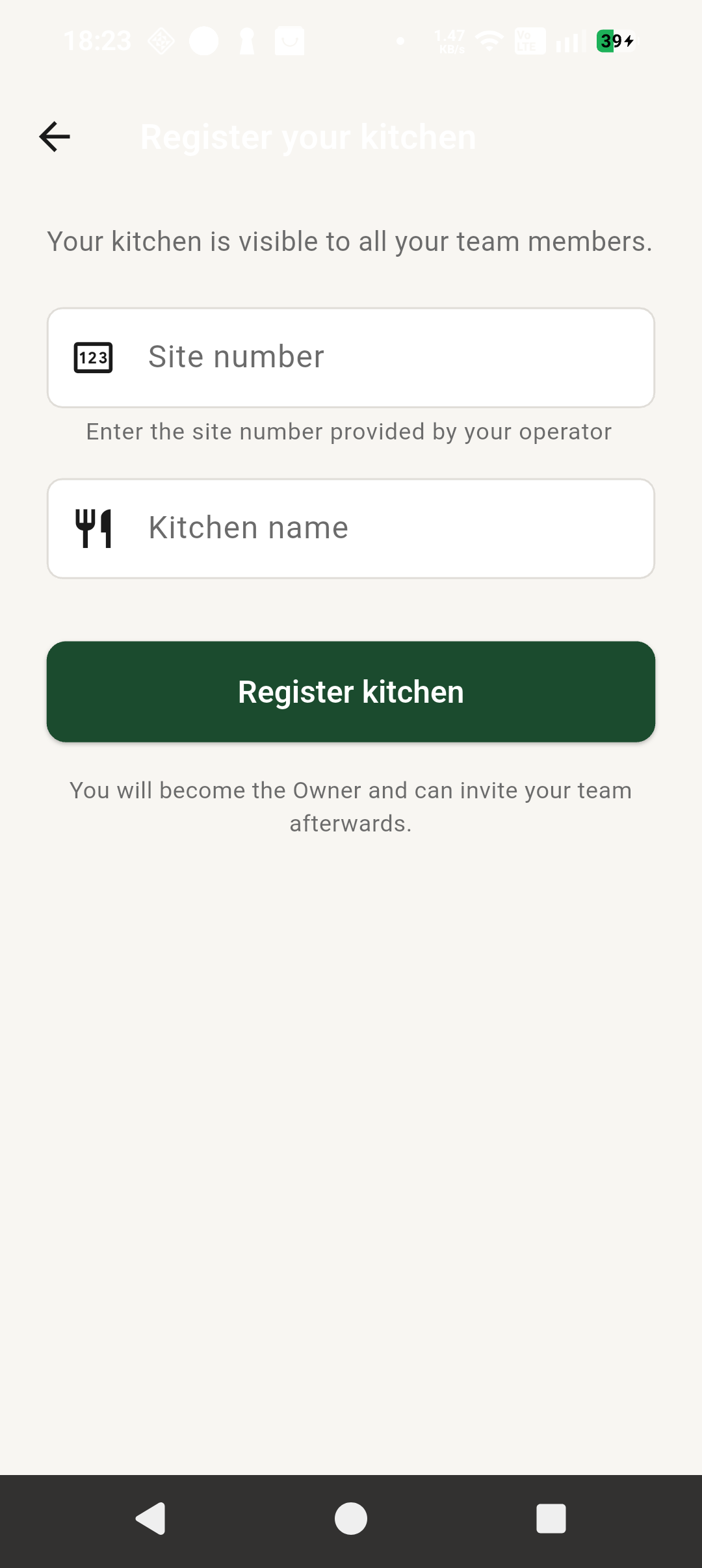 Future self-managed setup screenshot