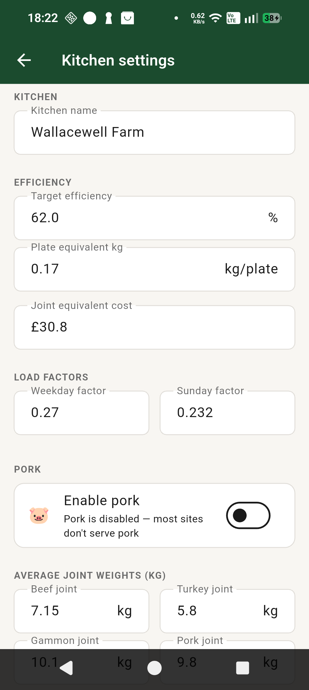 Advanced settings screenshot
